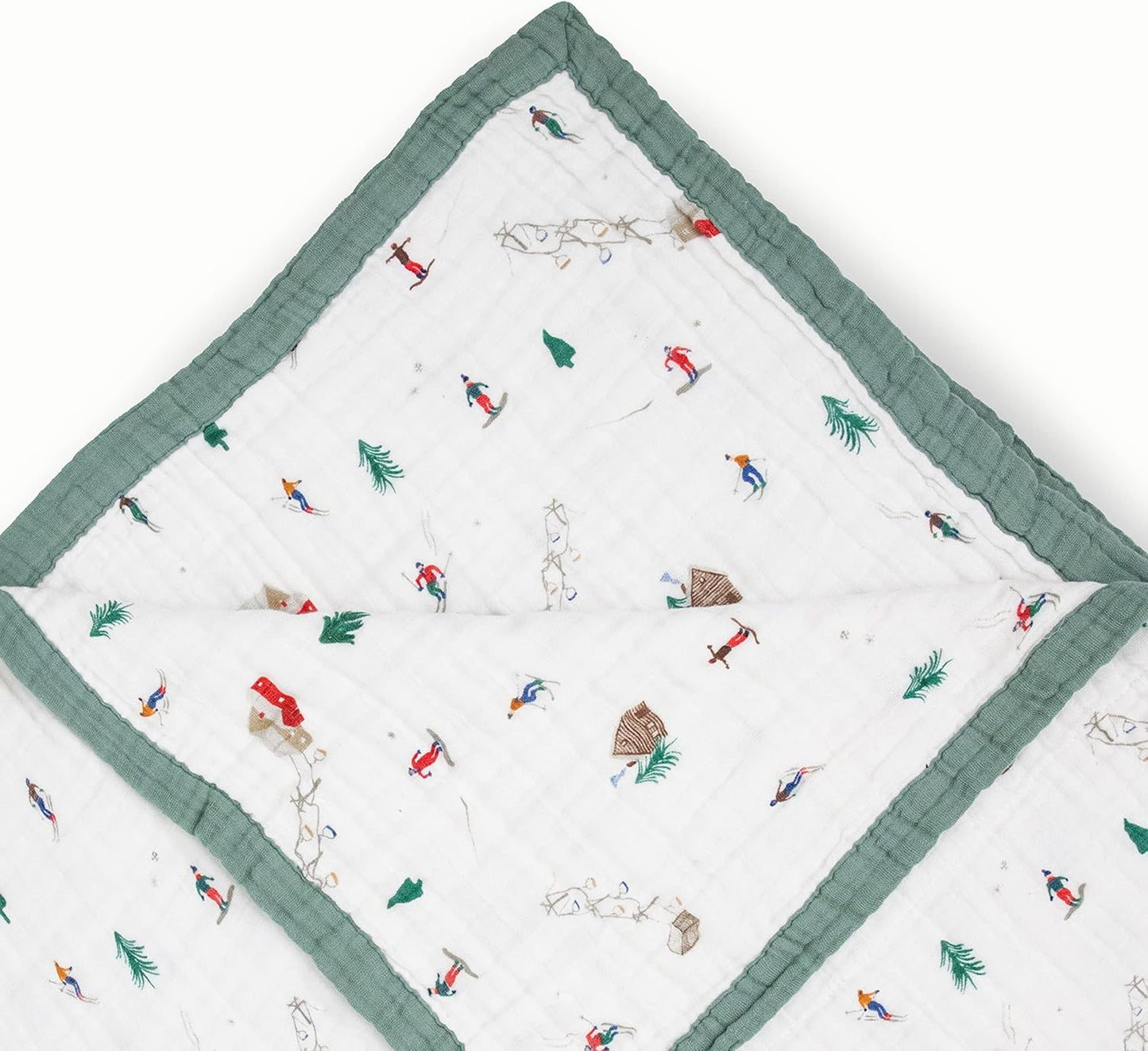 Little Unicorn Premium Quilted Throw | Super Soft, Multi-Layered Muslin XL Blanket| Great for Kids & Families (Powder Party)