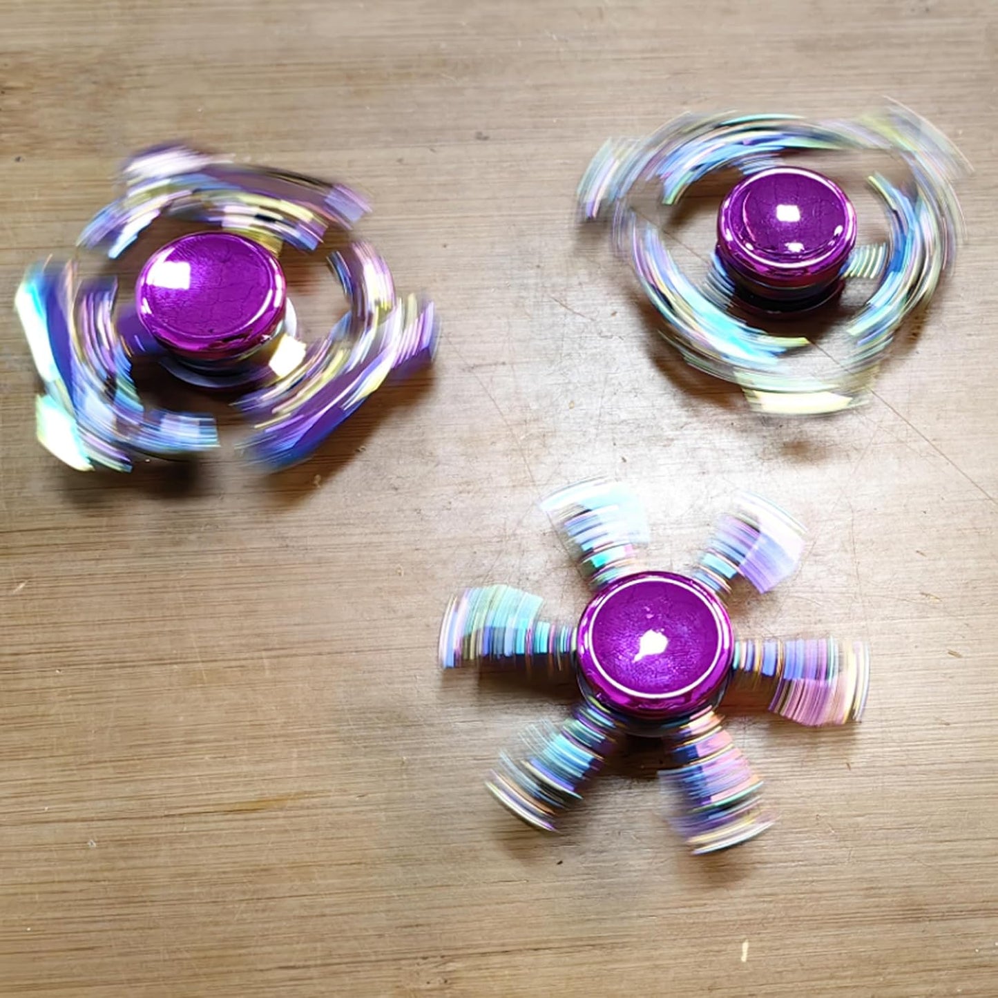 Fidget Spinners Set, Metal Desk Toys for Kids Adults Boys Girls, Hand Spinner Sensory Toys for Party Favors, Stocking Stuffers (3 Pack) (Style-4)