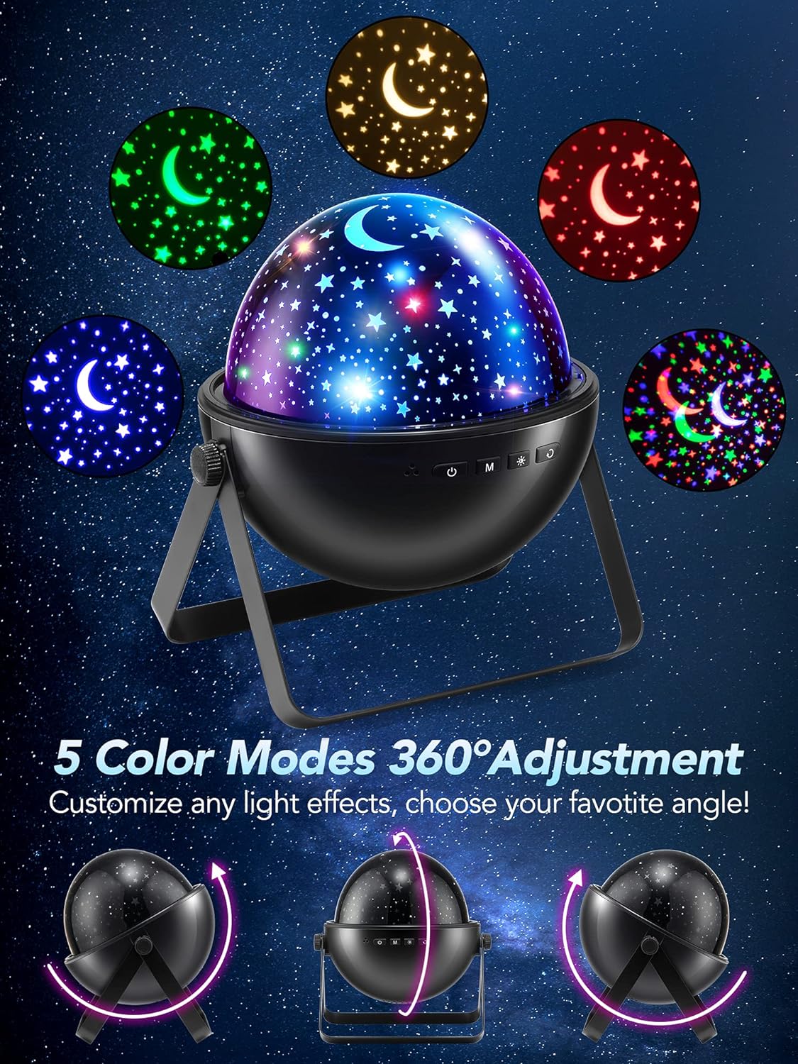 One Fire Star Projector Night Light for Kids Room, Bluetooth Speaker+Remote, 48 Lighting Cool Star Light Projector, Kids Room Decor, Christmas Gifts