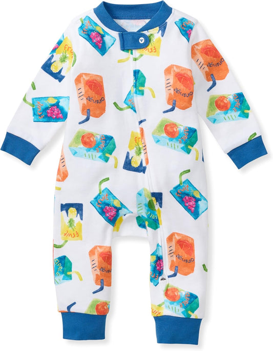 Burt's Bees Baby baby-boys Sleep and Play Pjs, 100% Organic Cotton One-piece Zip Front Footless Romper Jumpsuit Pajamas