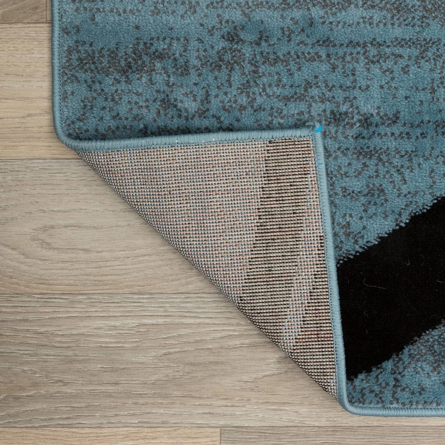 Rugshop Modern Wavy Circles Design Runner Rug 2' x 7' 2" Blue