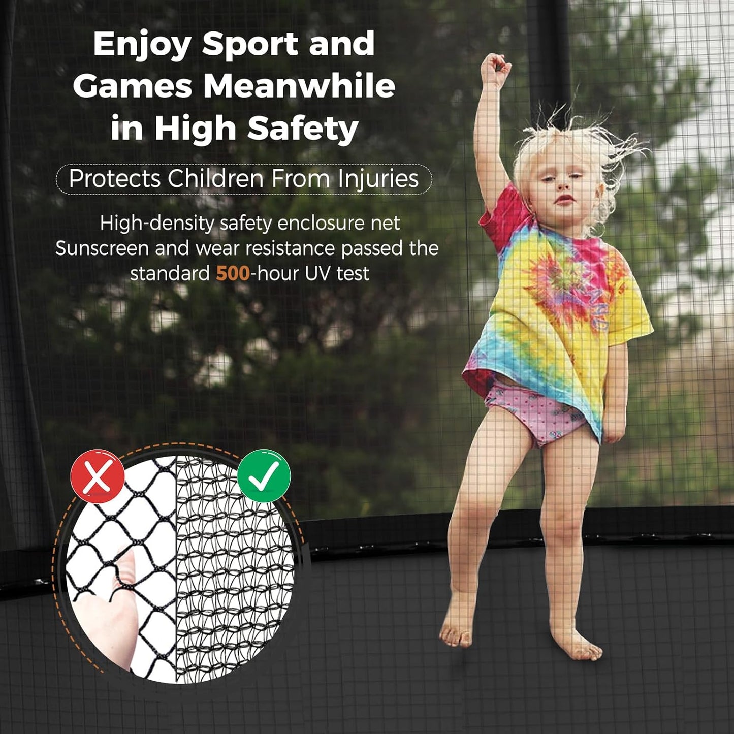 Tatub Large Trampolines Outdoor 10 12 14 15 16FT for Kids and Adults,Outdoor Recreational Pumpkin Trampolines with Curved Poles and Safety Enclosure Net, Basketball Hoop, Ladder