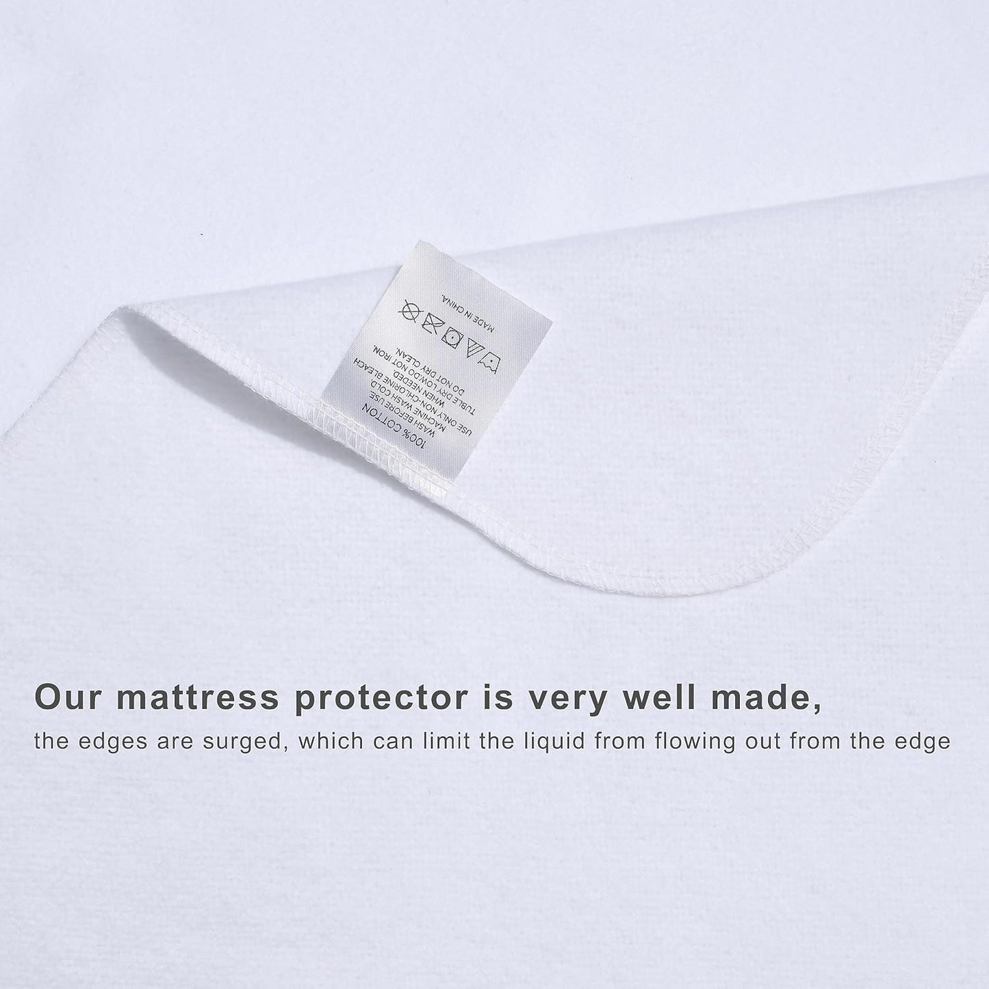 Flannel Crib Protector Pad，100％ Waterproof Mattress Protector Pad, One Size, 27" X 50" White