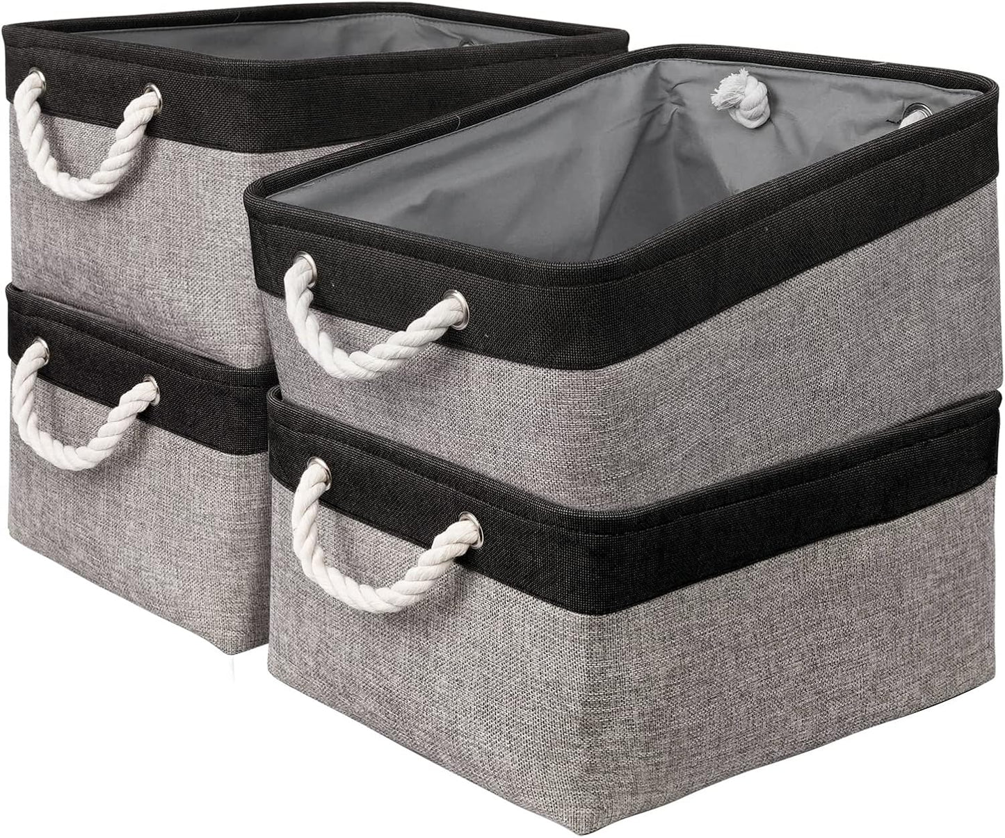 Storage Bins, Storage Cubes Storage Containers for Organizing with Handles for Organizer Bins (15.7 x 11.8 x 8.2 inches)