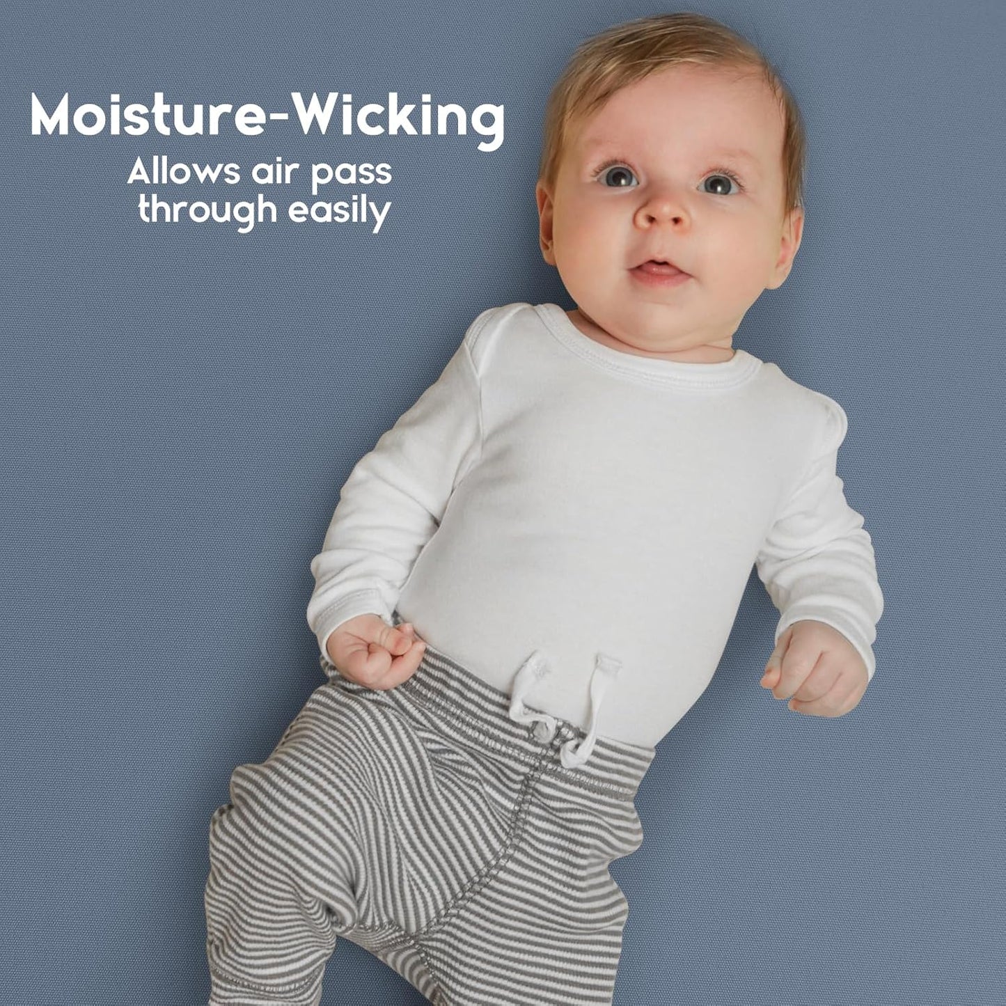 Yoofoss Pack and Play Sheets Fitted, Mini Crib Sheets 2-Pack for Pack N Play Mattress, Stretchy Playard Sheet, Soft and Breathable Blue Rocket