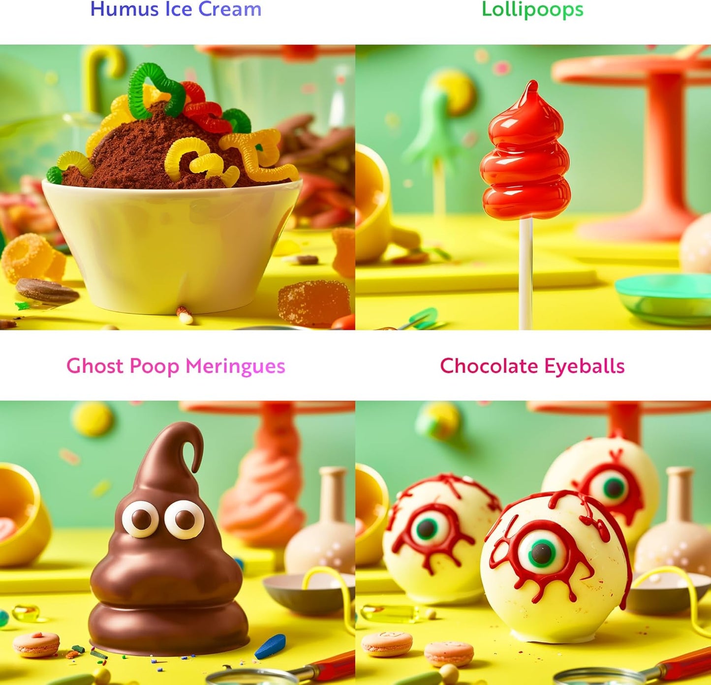 Playz Edible Poo Chocolate & Candy Making Science Kit for Kids Ages 8-12 Years Old - Food Science Chemistry Kid Science Kit with 30 Experiments, Educational Science Kits for Boy & Girls
