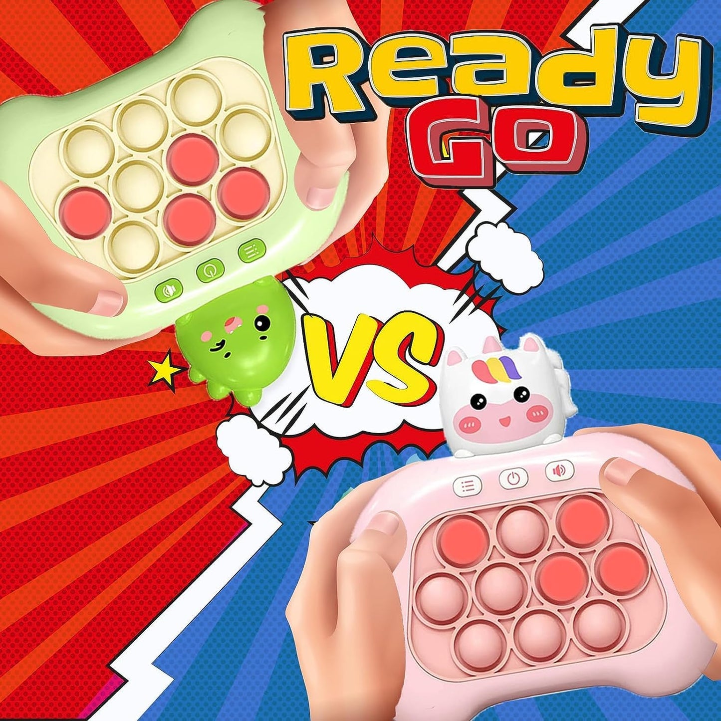 Creative Stress Relief Toys, Decompression Breakthrough Puzzle Pop Button Gopher Game Machine, Novelty Fidget Toys Party Favor Gifts for Kids Adults, Toy for 3+ Year Old (Rabbit)