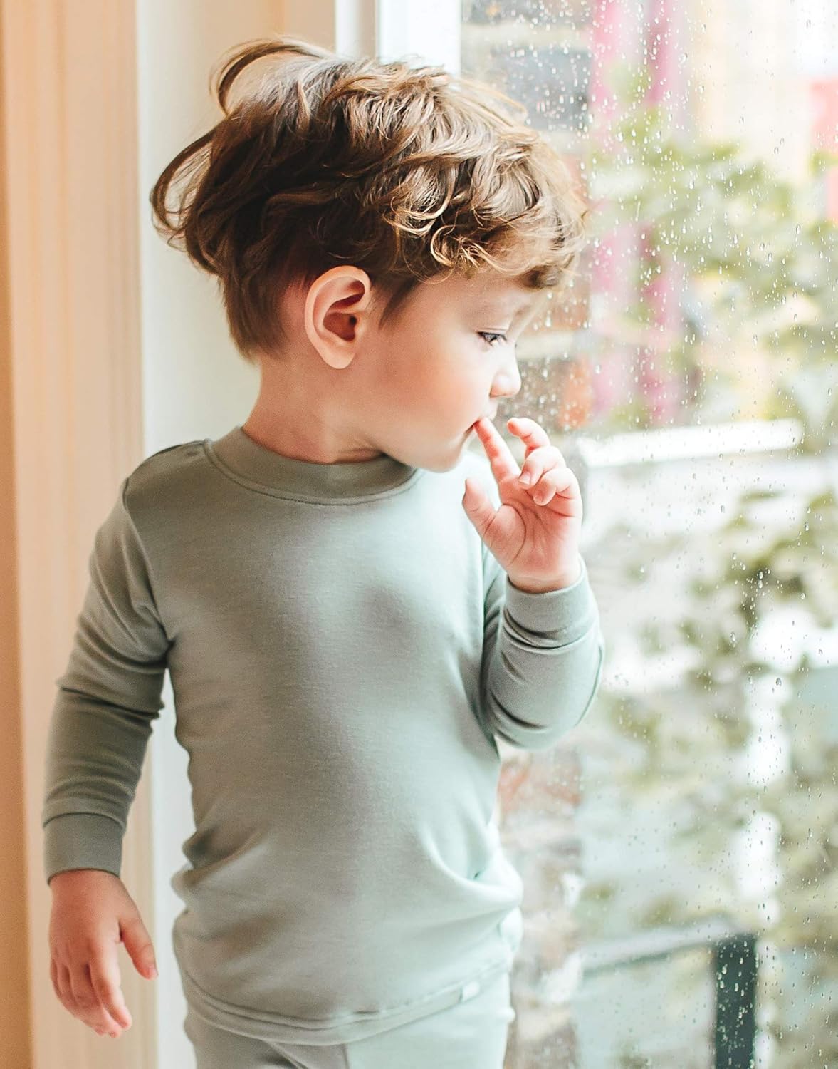 VAENAIT 6M-12Y Toddler Toddler Kids Toddler Girls Boys Soft Comfy Modal Tencel Solid Raglan Sleepwear Pajamas Pjs 2pcs Set