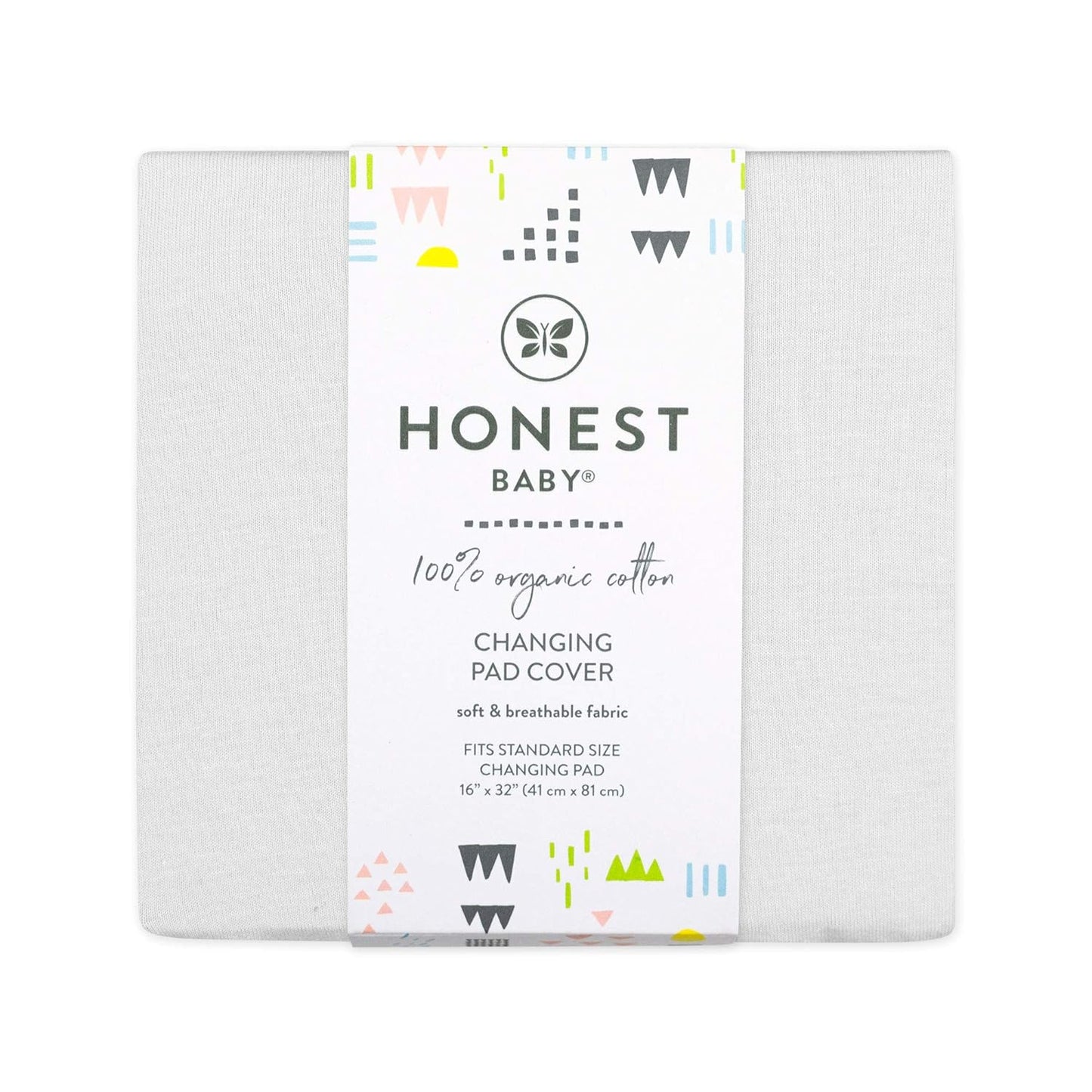 HonestBaby unisex baby Organic Cotton Changing Pad Cover and Toddler Sleepers, Bright White, One Size US