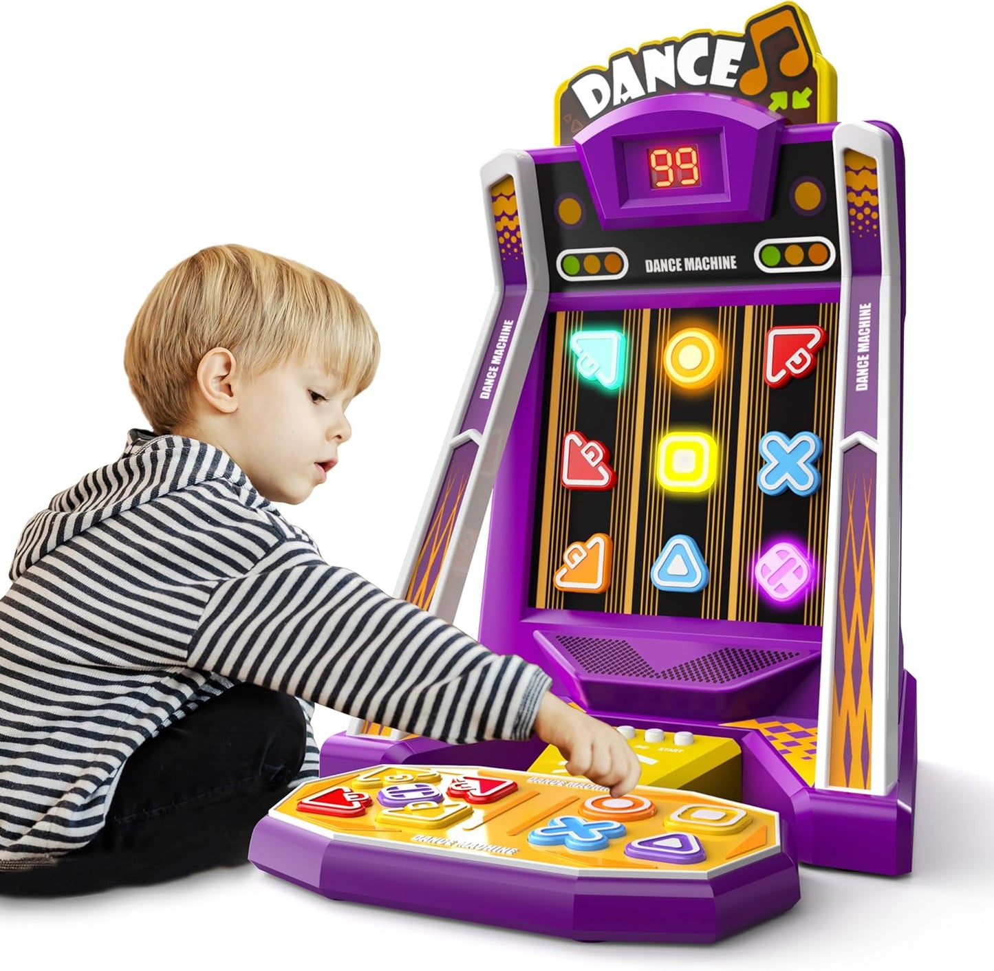 Finger Dance Machine Toys for Ages 5-7, Mini Arcade Machine Button Game with 2 Game Modes, Recognize Color and Shape Challenge Memory Game, Arcade Machine Games Desk Toys for Home Party Birthday Gifts