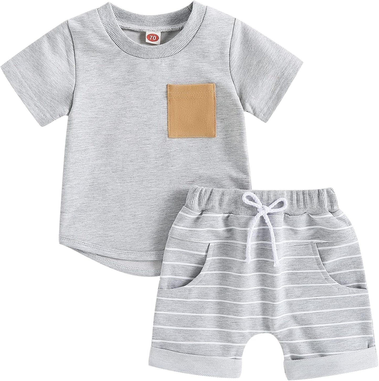 Mubineo Infant Toddler Baby Boy Summer T Shirt Shorts Outfits Short Sleeve Tee Tops Clothes Set