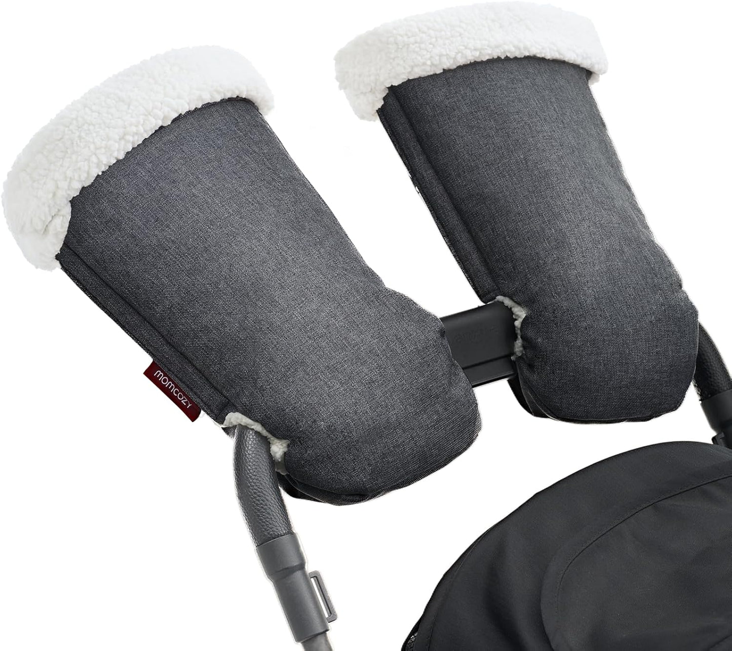 Momcozy Stroller Gloves Warmmuffs | Universal Winter Anti-Freeze Stroller Mittens | Winter Handmuff Stroller Accessories | Ultra-Plush,Weather-Proof | Foldable Adjustable | Shopping Golf Pet Cart