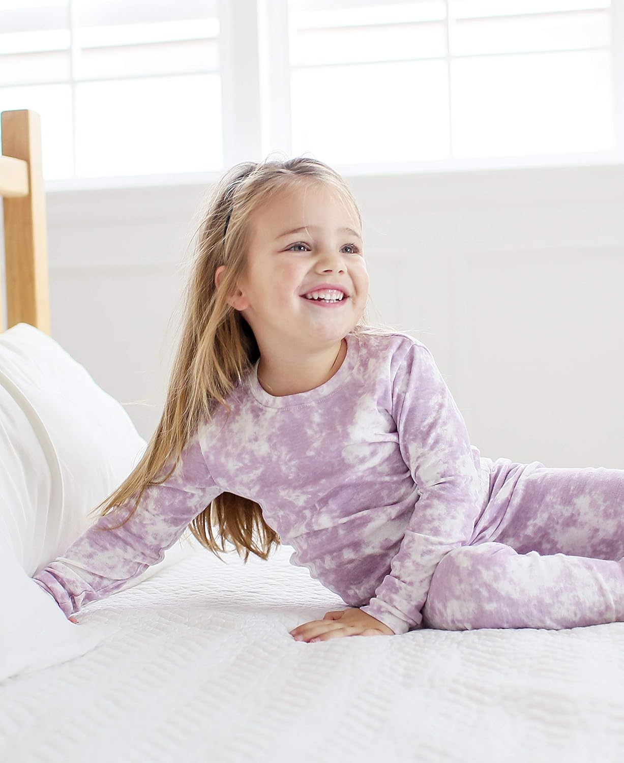 VAENAIT BABY 12M-12Y Toddler Kids Boys Girls 100% Cotton Marbling Tiedye Sung Fit Sleepwear Pajamas 2pcs Pjs Set