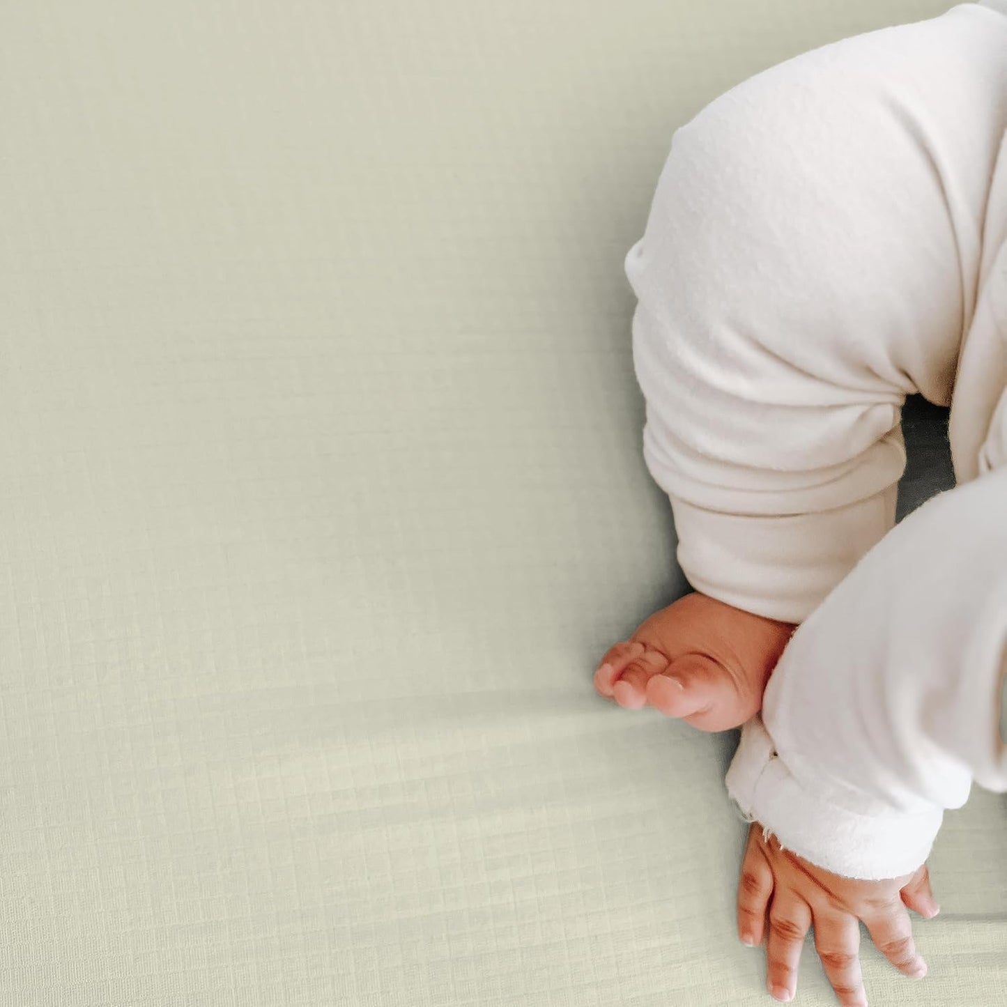 Newton Baby Mini Crib Fitted Sheets (2-Pack) | Organic Muslin Cotton, Ultra Breathable & Soft Baby Sheets, Machine Washable Baby Mattress Sheets, Fits Any Mini Sized Crib 24" x 38", Oatmeal