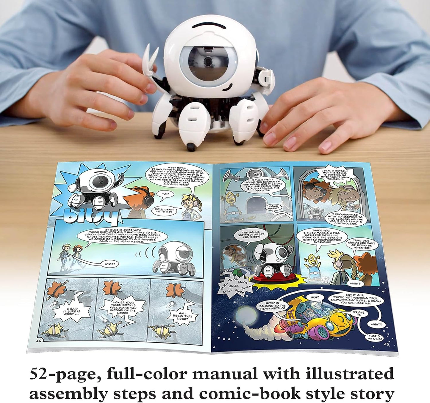 Thames & Kosmos Hero: Sound-Sensing Robot STEM Experiment Kit, Build a Robot That Reacts to Sounds, Explore Engineering, Sound Technology, Spatial Hearing, Quality Screen-Free, Educational Play