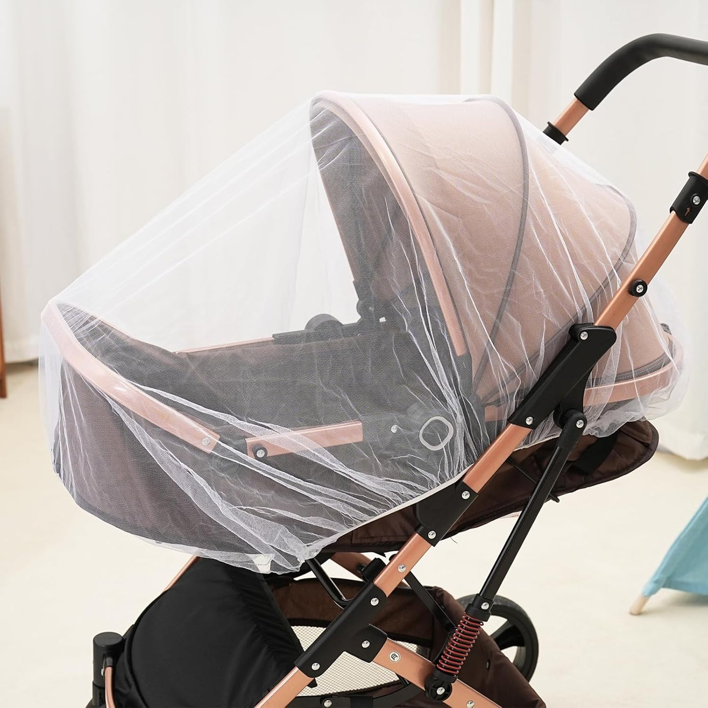 Baby Mosquito Net for Stroller, Perfect Bug Net for Stroller/Bassinets/Cradles/Playards/Pack N Plays and Portable Mini Crib, Durable Baby Insect Netting, White