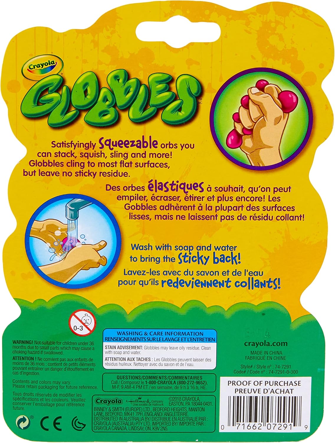 Crayola 74-7291 Globbles 3 in a Package, Assorted Colors