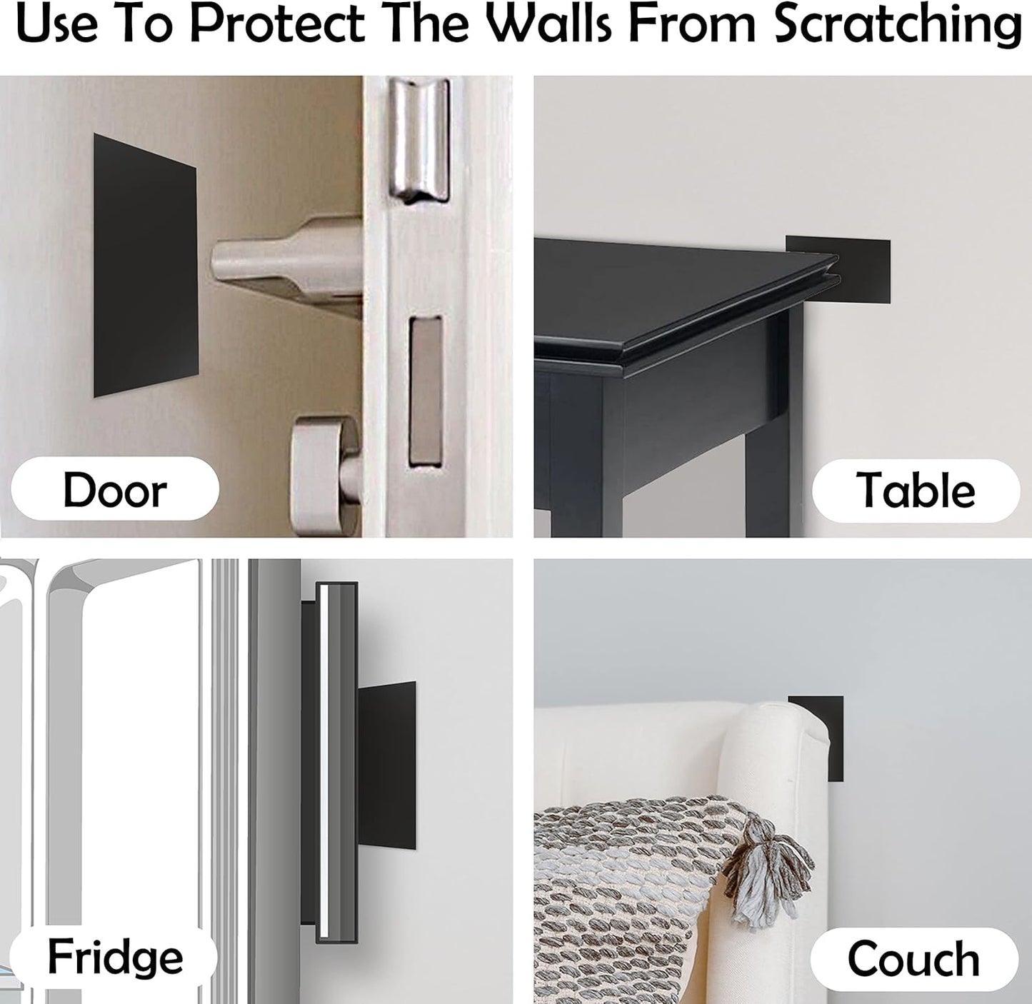 Rubber Bond Self-Adhesive Rubber Wall Outlet Cover Plate 5 Pack - Easy to Apply Peel & Stick Drywall Hole Patch - 5x3 Inch Screwless Blank Wall Plate Cover - Premium Rubber Wall Hole Cover (Black)