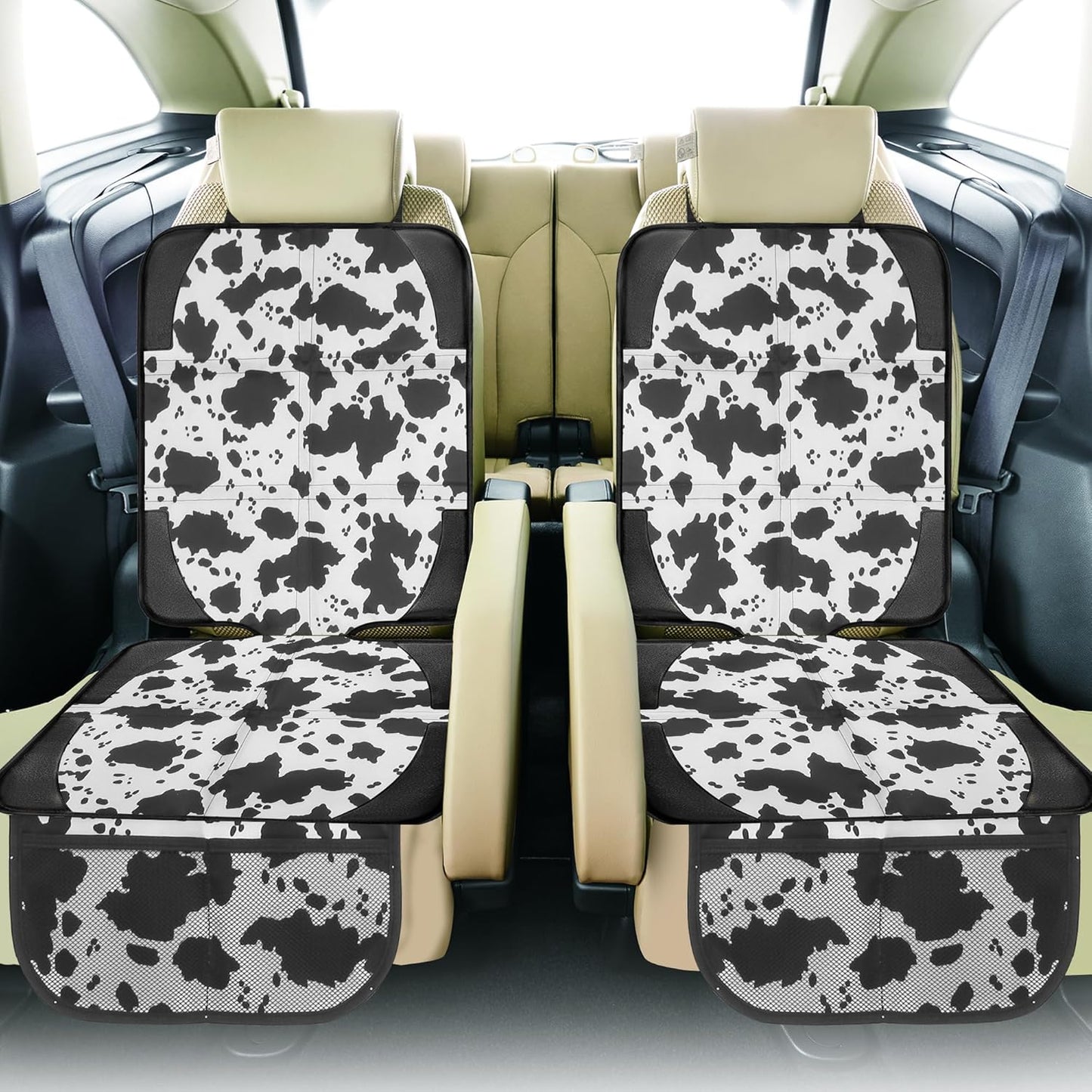 Car Seat Protector for Child Car Seat, 2 Pack Baby Car Seat Covers with Mesh Pockets & Non-Slip Backing 600D Durable Seat Protector