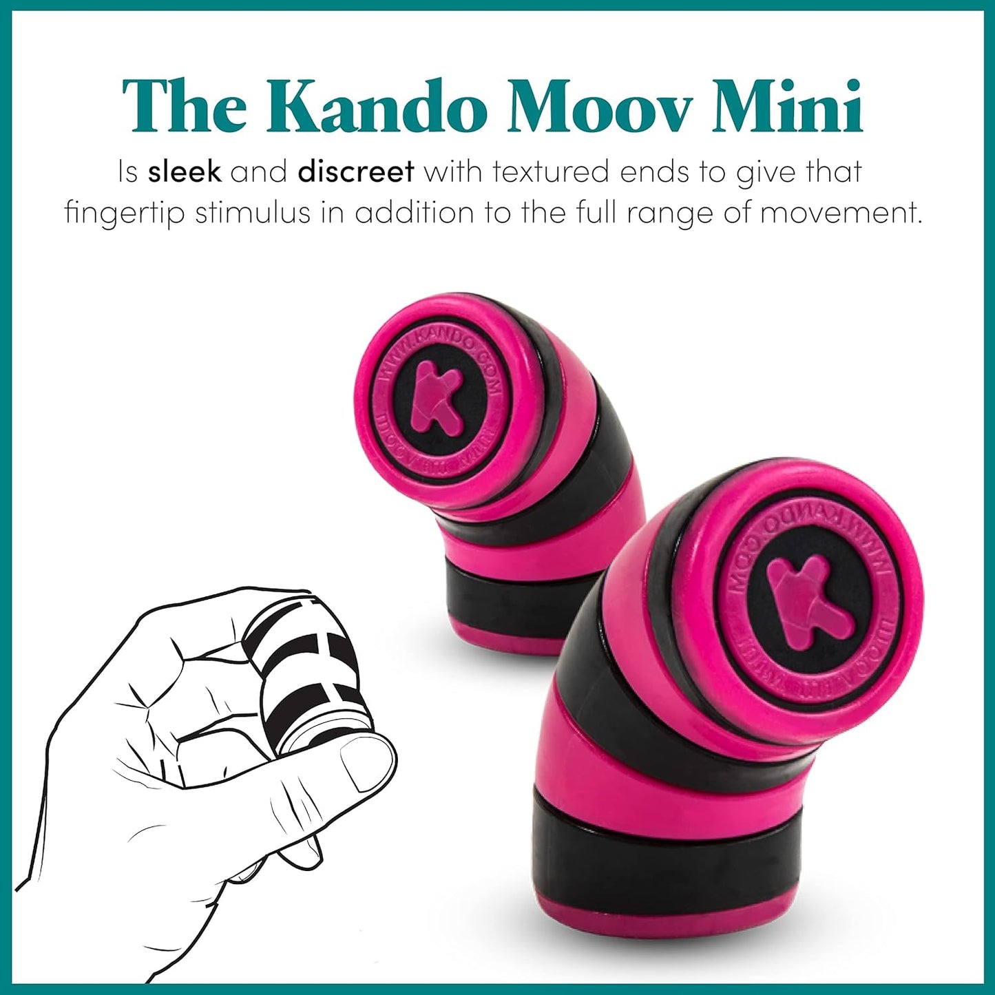 MOOV Mini Fidget Toy, Relieve Anxiety and Stress. Small, Discrete, one Hand use. Relaxing Smooth Movement. Pocket Friendly. Improve Clarity and Focus for Child or Adult. Autism Sensory aid.