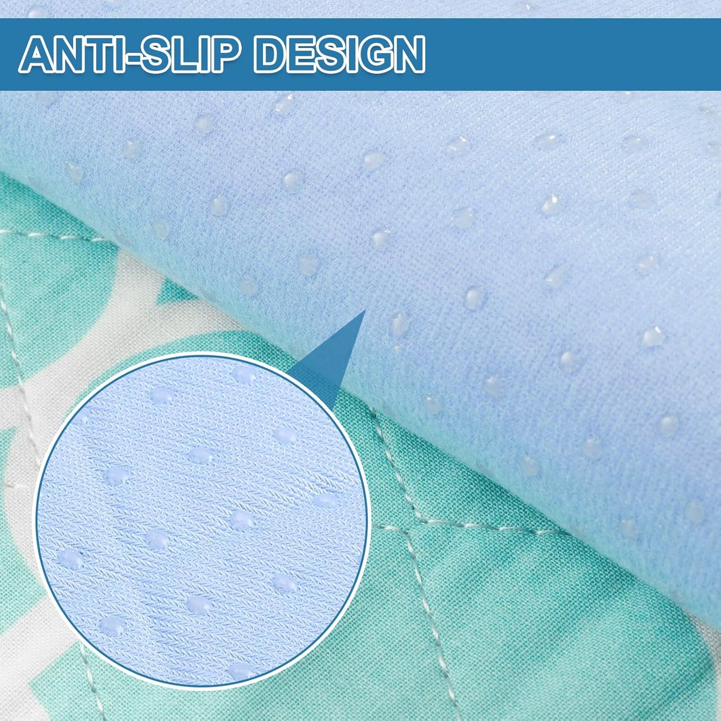 OUTCREATOR® Washable Bed Pads 21" x 22" (Pack of 2), Incontinence Mattress Protector, Anti-Slip Waterproof Underpads for Adults Kids Elderly Pets, Absorbency & Reusable Bedwetting Pads (Green)