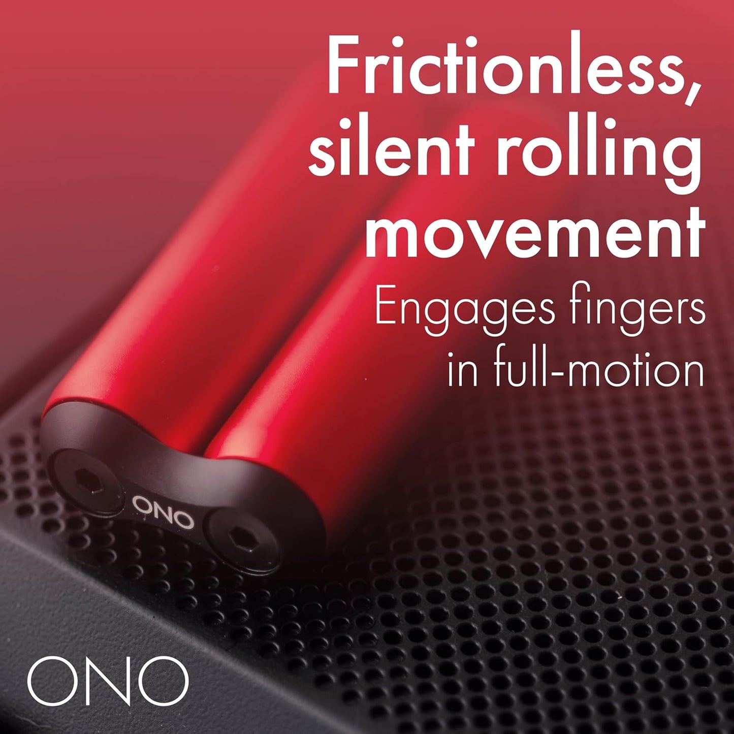 ONO Roller - Handheld Fidget Toy for Adults | Help Relieve Stress, Anxiety, Tension | Promotes Focus, Clarity | Compact, Portable Design (Junior Size/Aluminum, Red)
