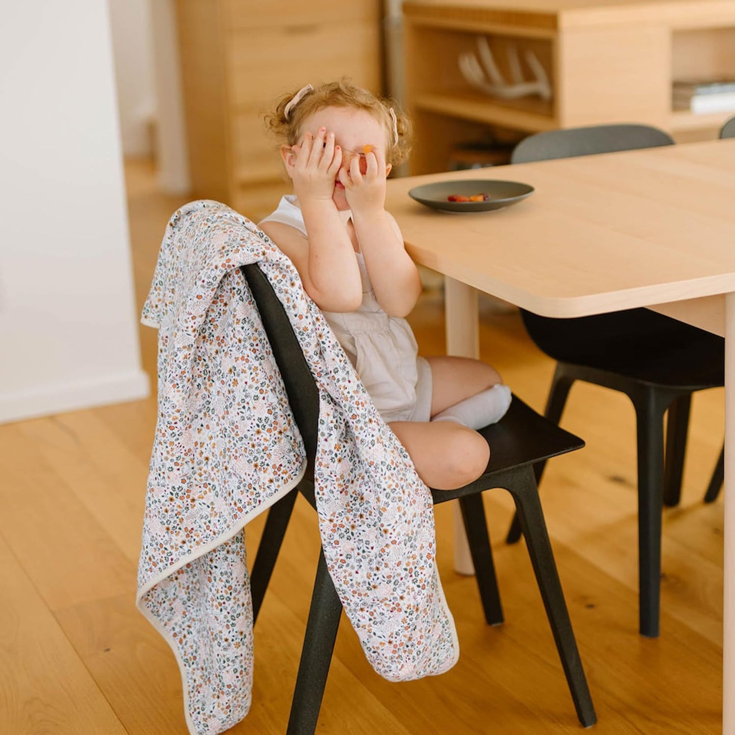 Little Unicorn Original Premium Cotton Quilt | Multi-Layered & Extra-Soft Muslin Fabric |for Babies & Toddlers (Pressed Petals)