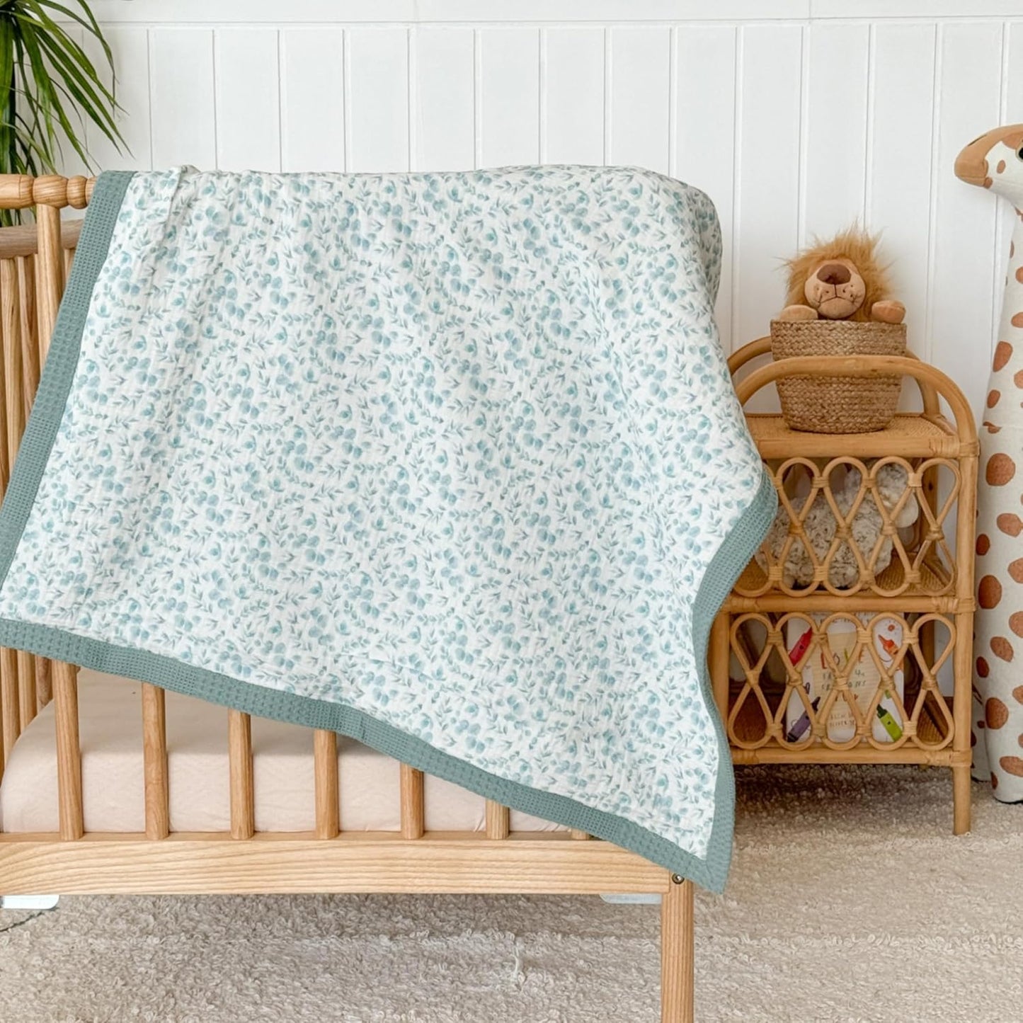 Personalized Baby Blanket with Name – Handmade 100% Organic Cotton Newborn Gift | Custom Knit Blanket for Boys, Girls, Kids & Baby Showers