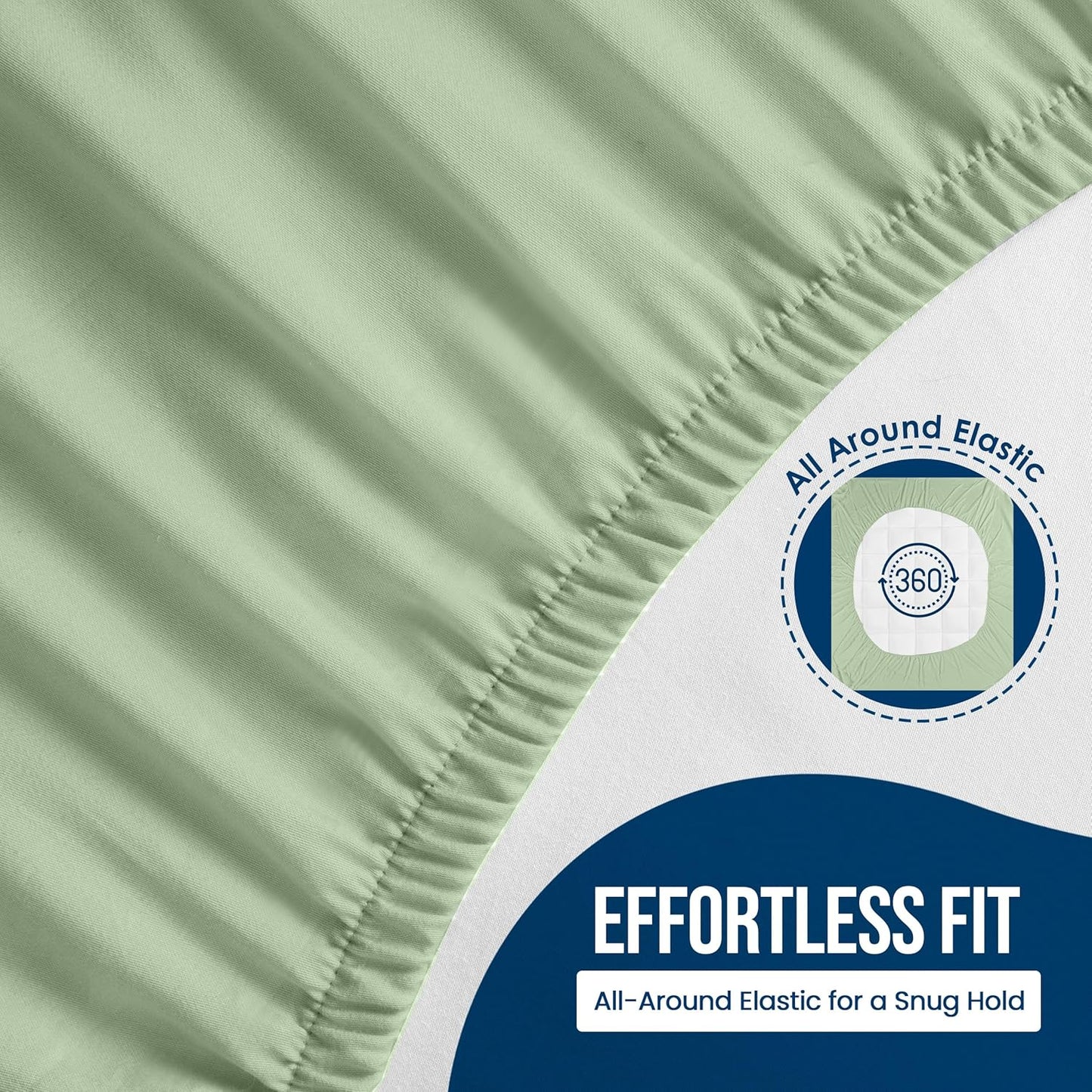 Utopia Bedding Waterproof Mattress Protector Queen Size, Premium Terry Mattress Cover 200 GSM, Breathable, Fitted Style with Stretchable Pockets (Sage)