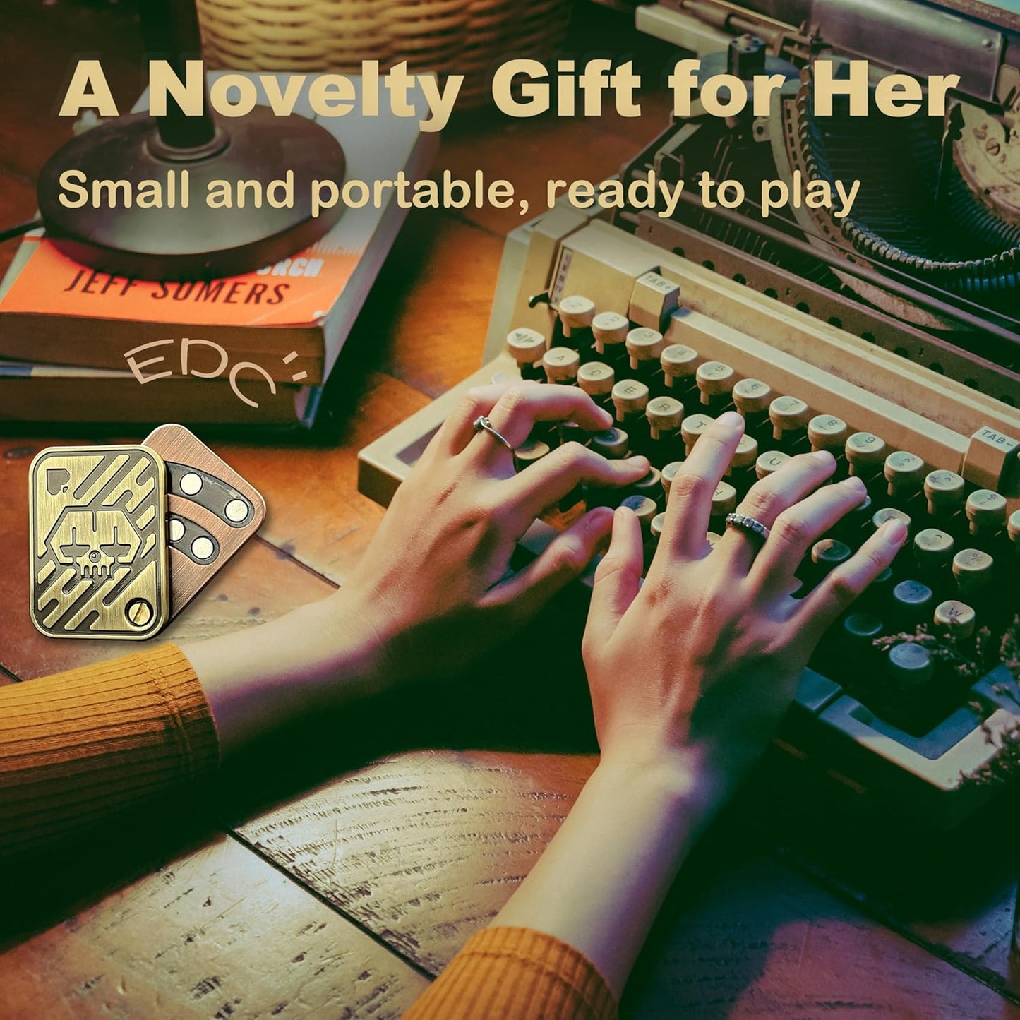 New Decompression Metal Poker Fidget_Slider，Manually Rotate Adult Office Decompression Toys to Relieve Pressure, Tabletop Toys for Adults and, Pressure Novel Toy Gift for Kids or Friends (bronzeKK)