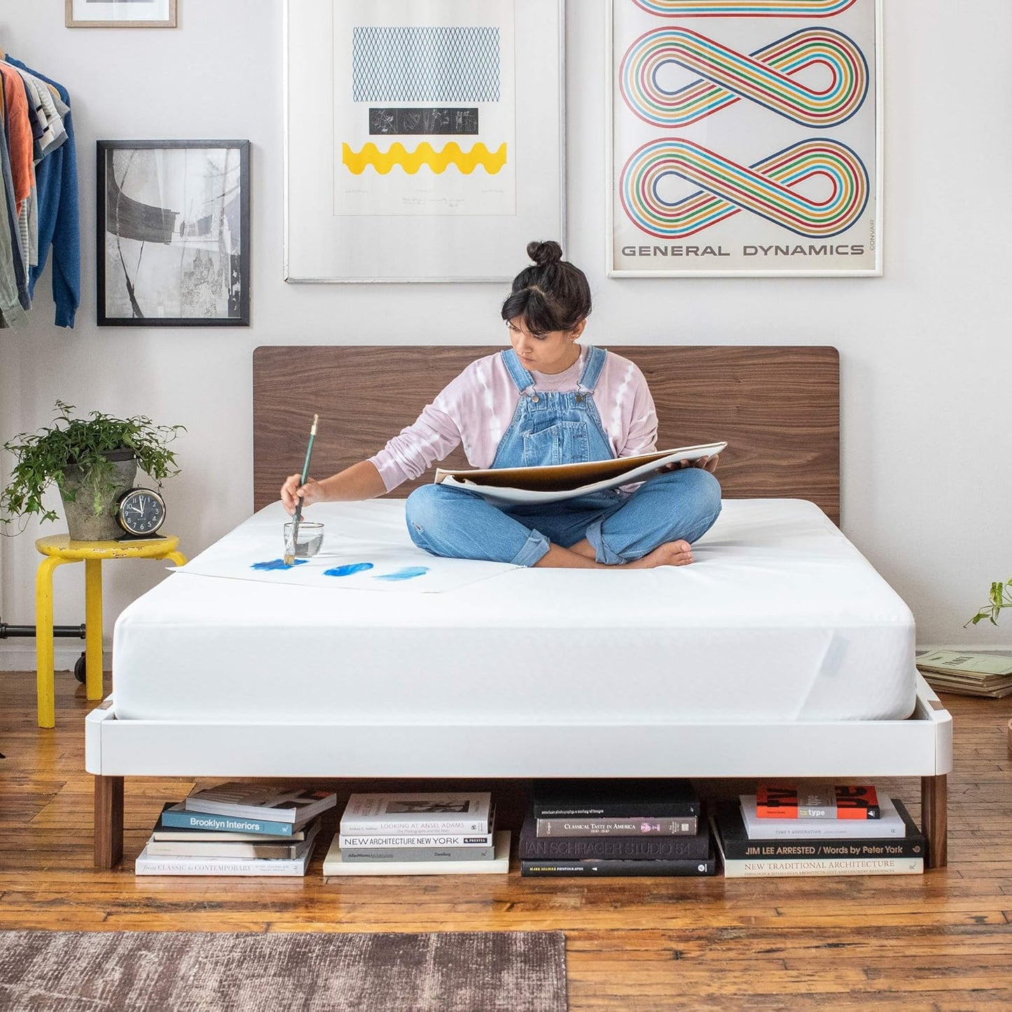 Tuft & Needle Full Mattress Protector - Waterproof, Liquid-Proof, Sleeps Quiet, Fitted Sheet Style, Soft and Comfortable, White