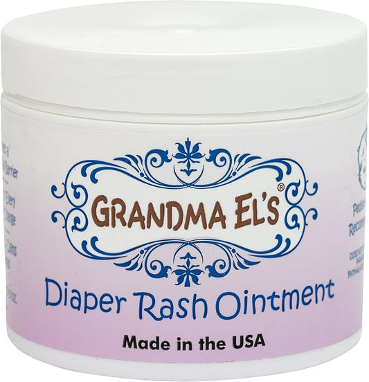 Grandma El’s Diaper Rash Ointment – Gentle Protection & Relief for Baby’s Delicate Skin – Pediatrician-Approved Moisturizing Barrier – Safe for Cloth & Disposable Diapers – 3.75 oz Jar