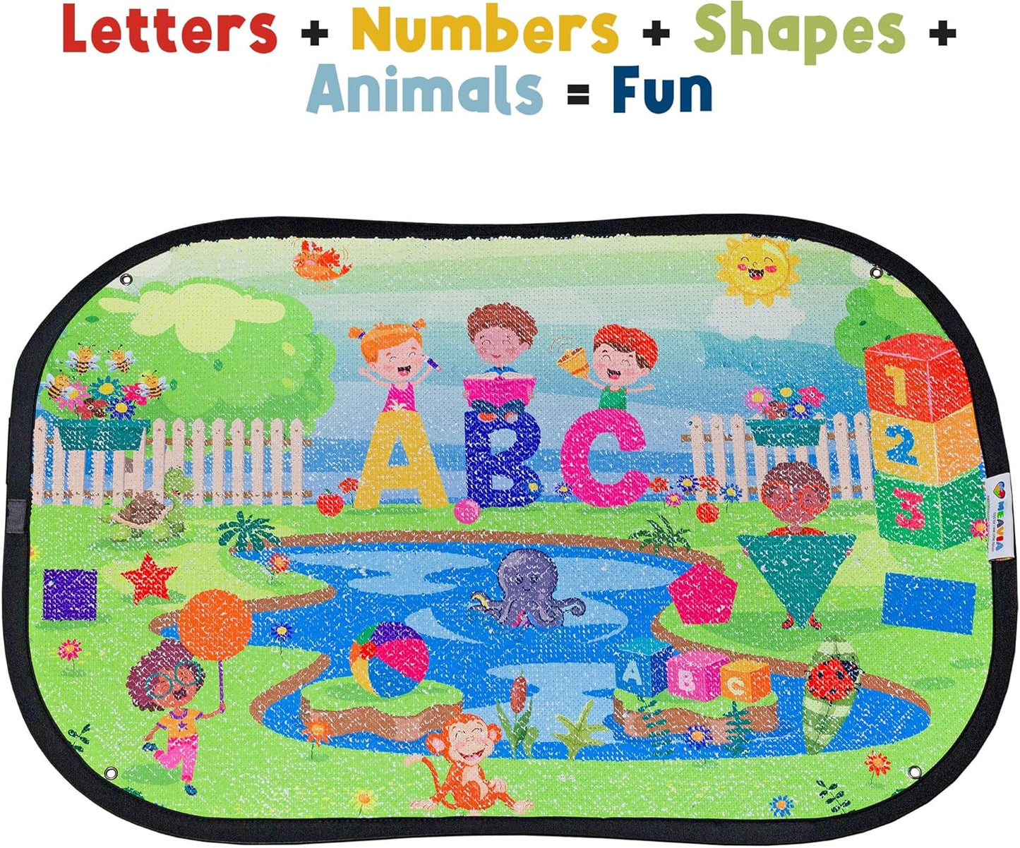 Reversible Sequins Wall Sensory Fun Toy Learning Discovery Version, Jumbo Size 40 x 27 Inches