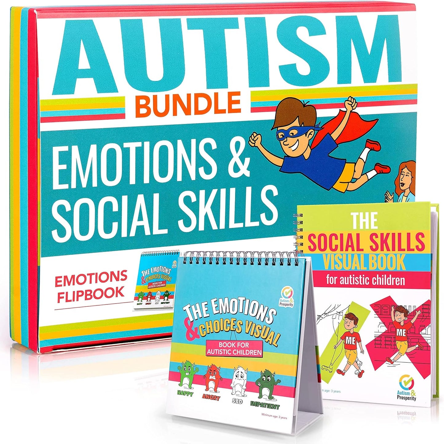 Kids Emotions & Social Life Skills Autistic Children Set ASD Child Boys Girl Teen Learning Materials Toys Game Sensory Special Needs No 1-3 Toddlers Age Gifts 3 4 5-7 8-12 Products