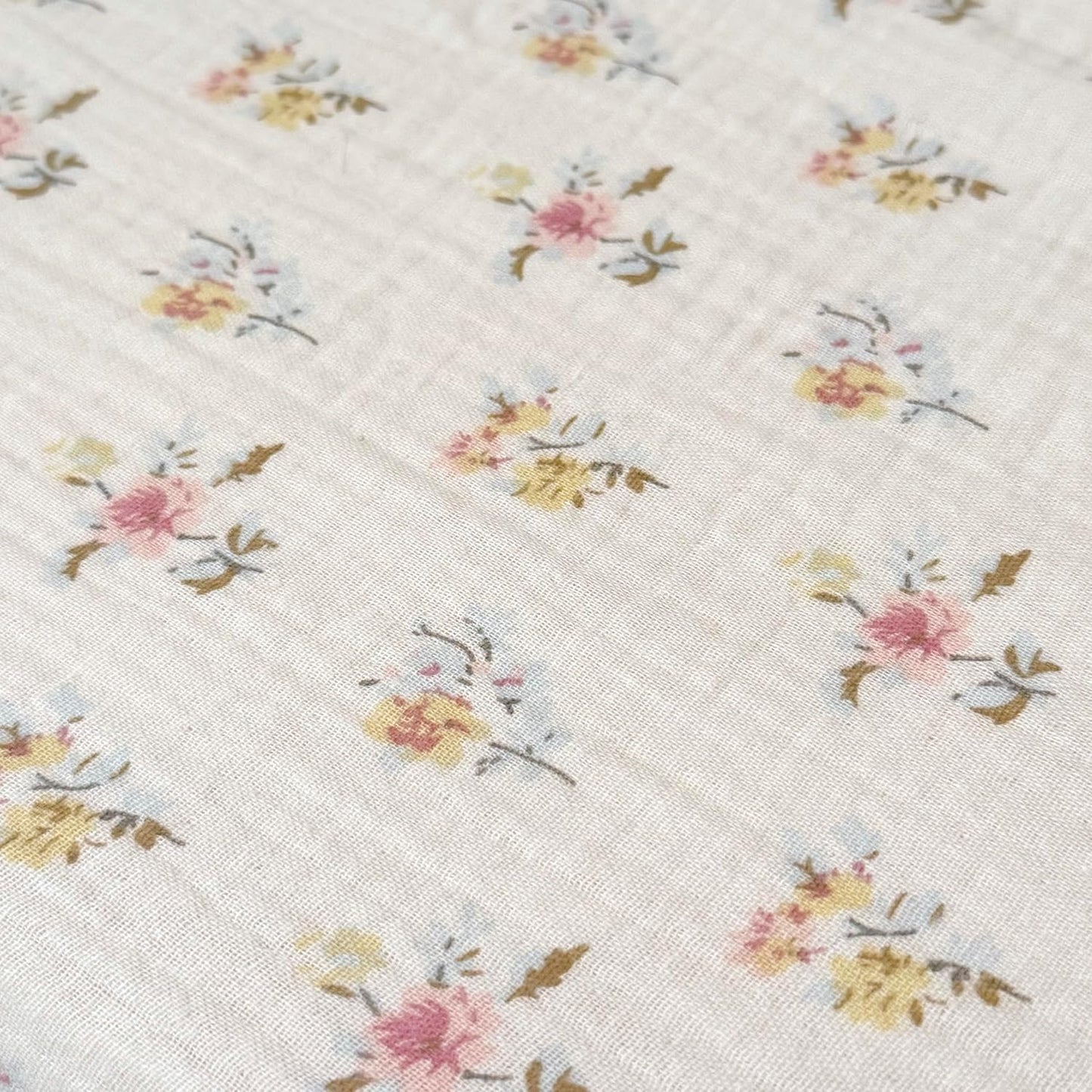 BuLuTu Cotton Muslin Kids Toddler Pillowcase with Cute Azalea Flowers Pattern Super Soft Crib Nursery Pillowcase for Boys,Girls,Bedding Decor Machine Washable, Durable Pillowcase,1 Piece,Standard