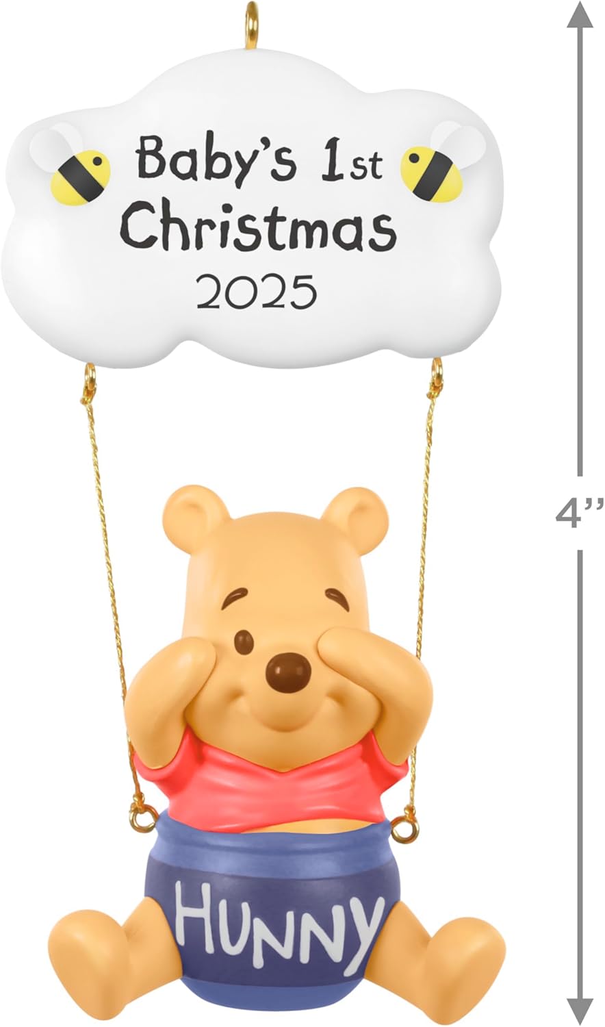 Hallmark Keepsake Christmas Ornament 2025, Disney Winnie The Pooh Baby's First Christmas 2025, Gifts for Disney Fans